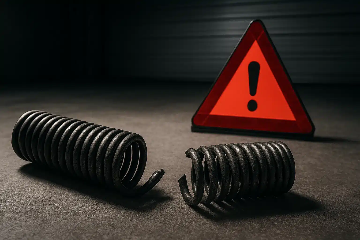 Ressort porte garage cassé danger mortel intervention professionnelle