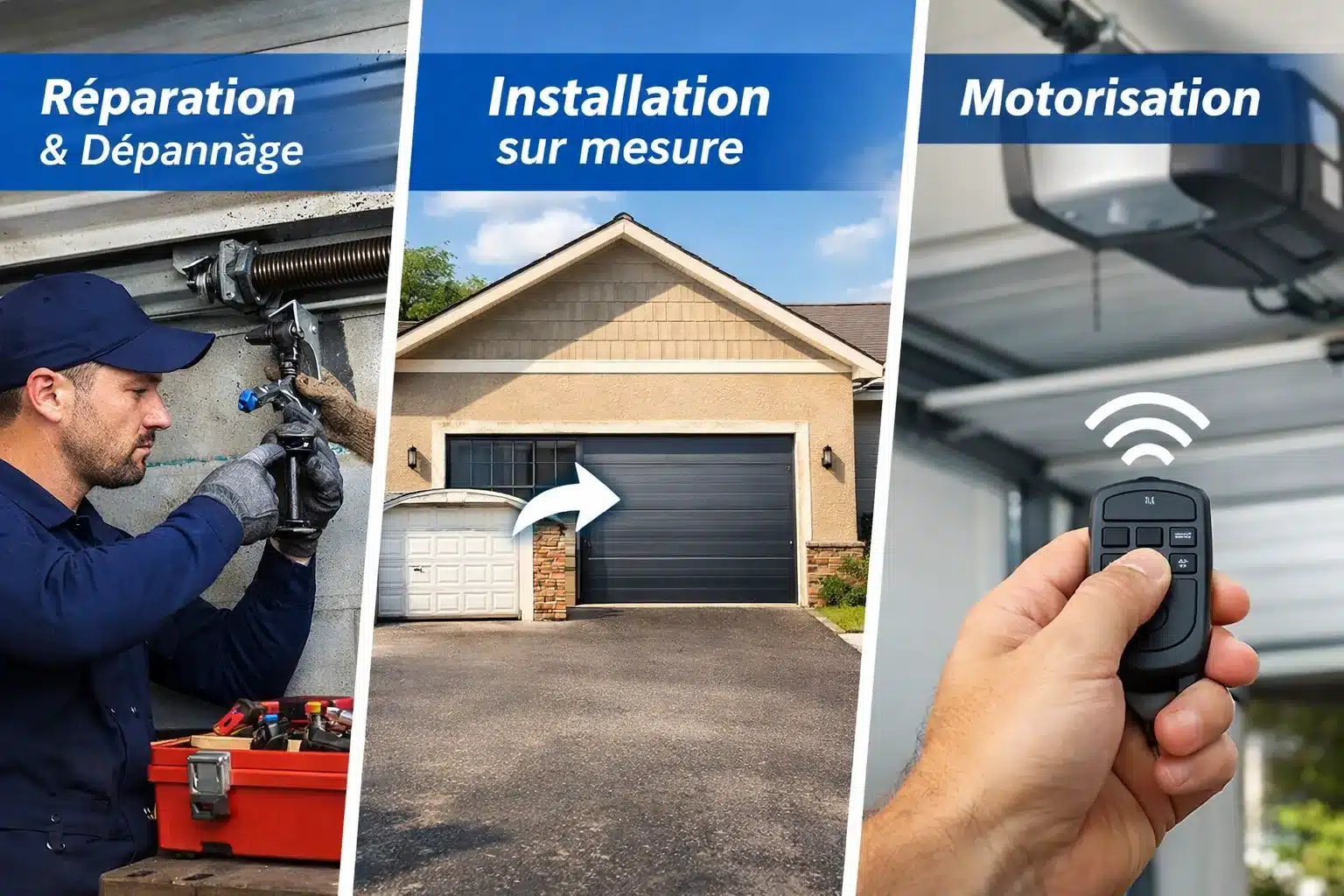 Artisan porte de garage à Paris et IDF depuis 2008. Réparation urgente, installation sur mesure, motorisation.