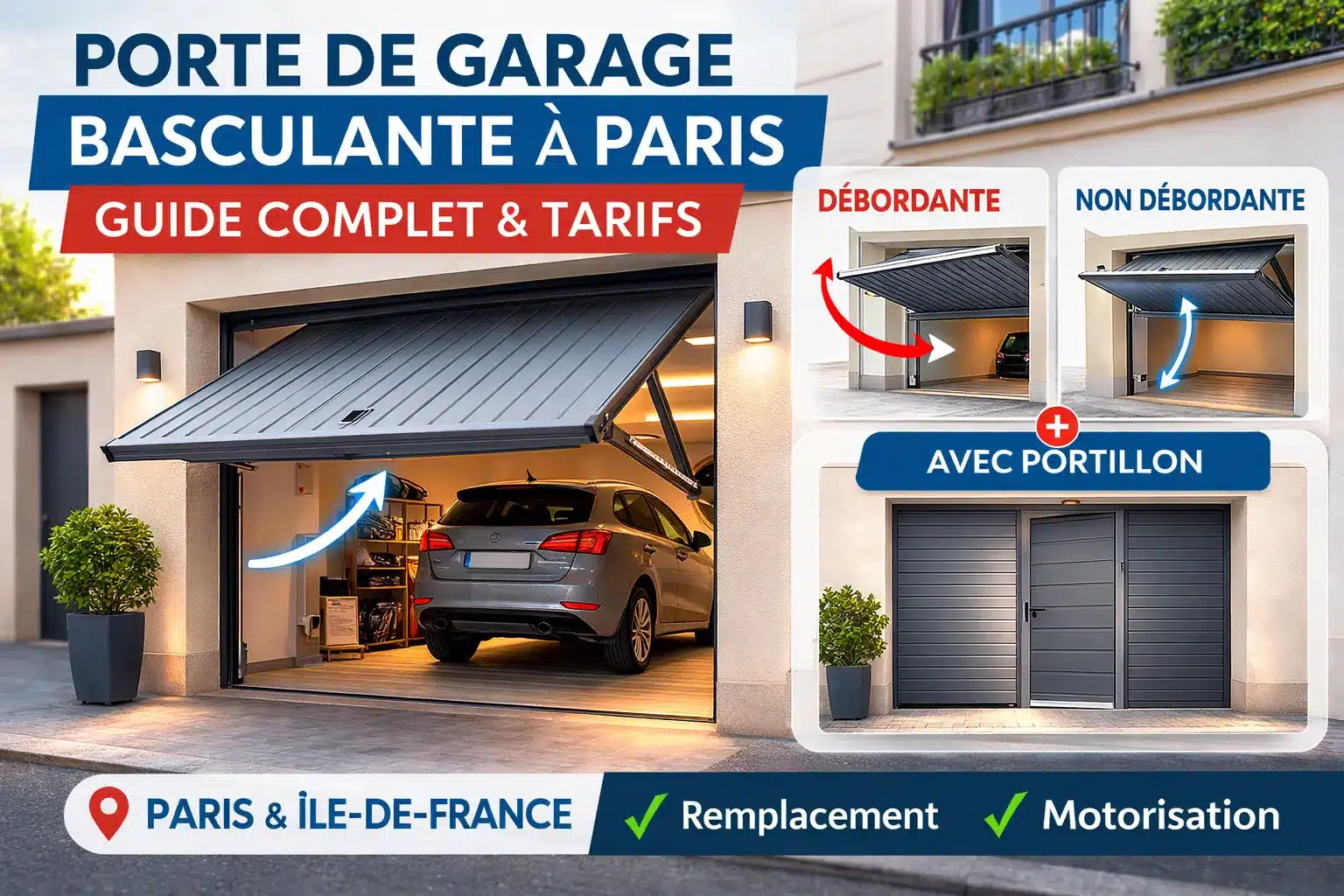 Vous avez une porte de garage basculante à Paris ? Voici comment savoir s’il faut la garder, la motoriser ou la remplacer.