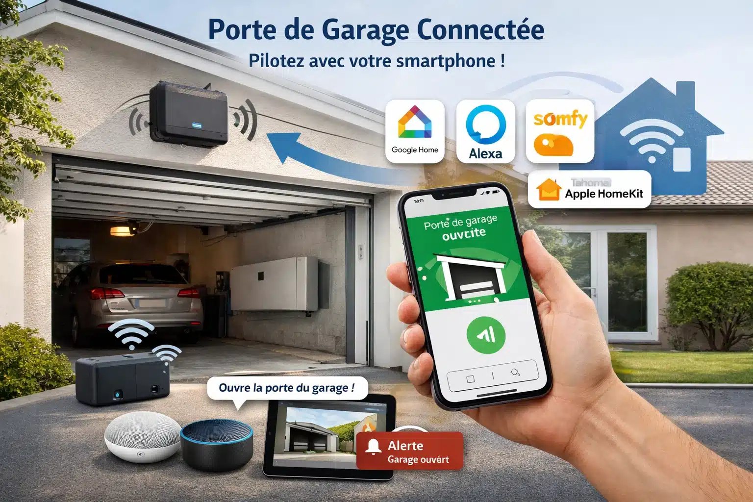 Comment rendre sa porte de garage pilotable par smartphone