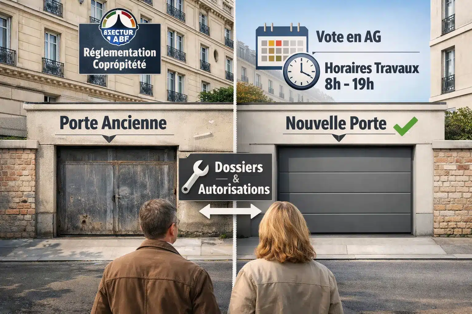 Porte de garage en copropriété à Paris : quelles autorisations avant de la remplacer ?